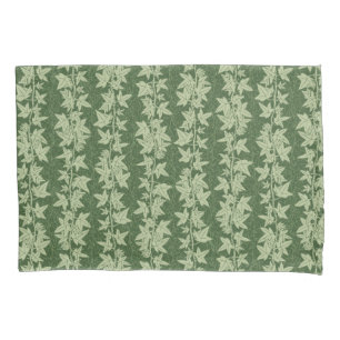 Hedera Ivy Vines - botanical green L_D pattern. Pillow Case