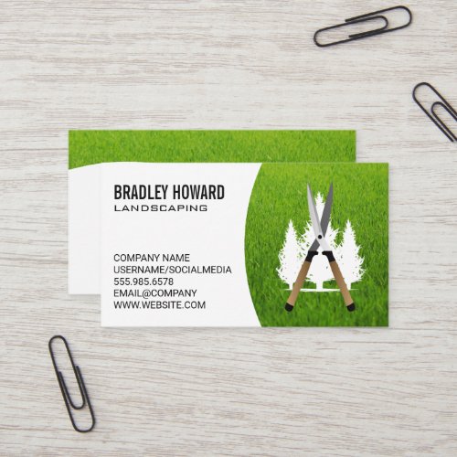 Hedge Clipper  Gardening Tool  Trees Business Card