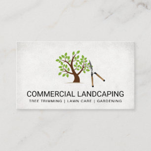 Hedge Clippers Tree Logo Business Card