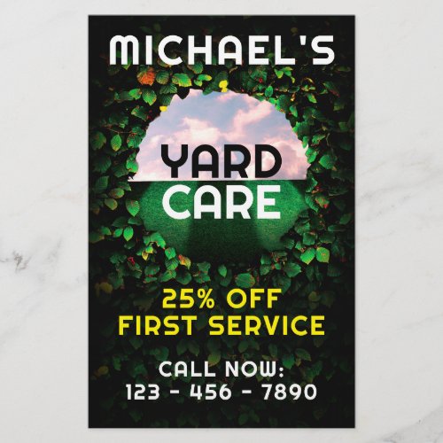 Hedge frame landscaping inspired  flyer