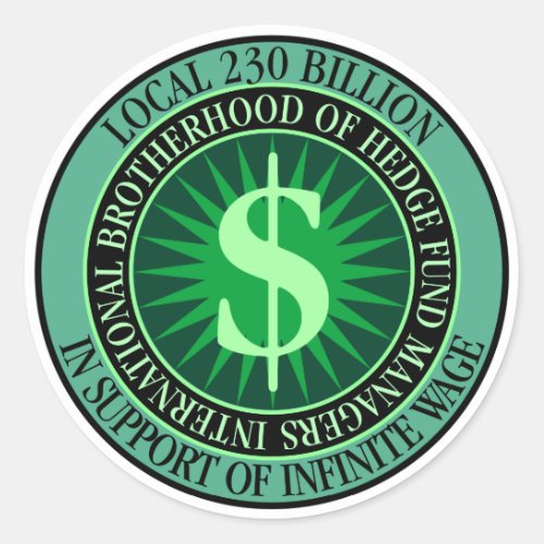 Hedge Fund Managers Union Classic Round Sticker