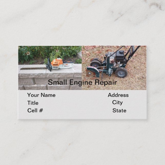 Hedge Trimmer Small Engine Repair Business Card (Front)