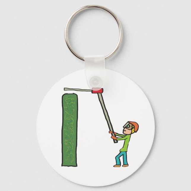 Hedge Trimming Keychain (Front)