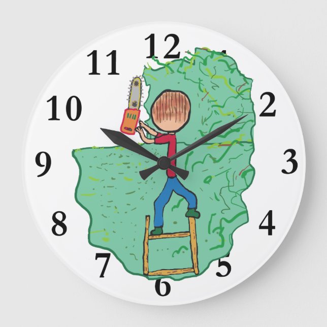 Hedge Trimming Large Clock (Front)