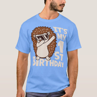 hedgehog 1st birthday dabbing  1  T-Shirt