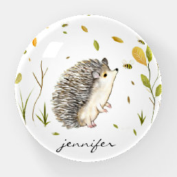 Hedgehog and Bees Paperweight