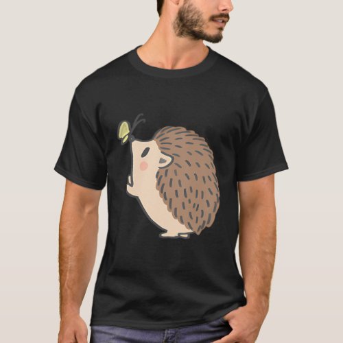 Hedgehog And Butterfly T_Shirt