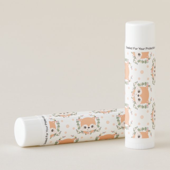 Hedgehog And Flower Tattoo Lip Balm (Front)