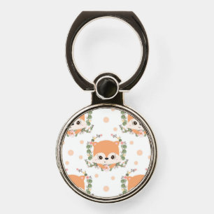 Hedgehog And Flower Tattoo Phone Ring Stand