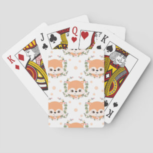 Hedgehog And Flower Tattoo Poker Cards