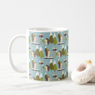 Hedgehog and White Christmas Coffee Mug