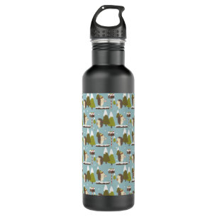 Hedgehog and White Christmas Stainless Steel Water Stainless Steel Water Bottle