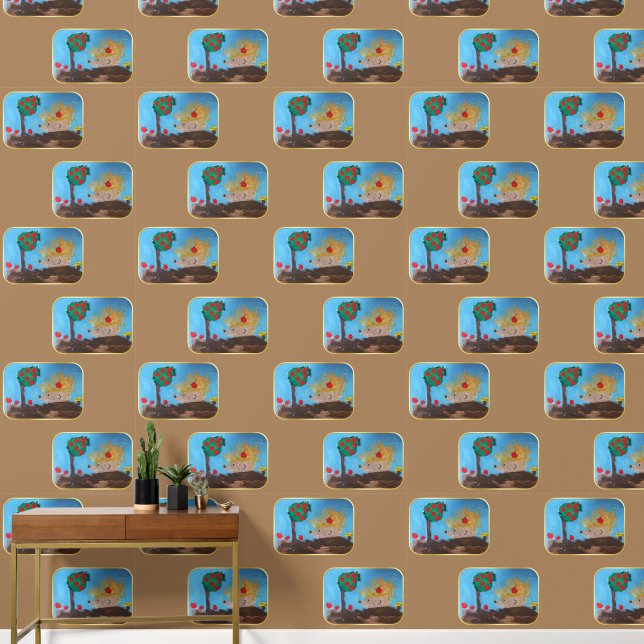 Hedgehog Art by Kids Wallpaper (Hallway)