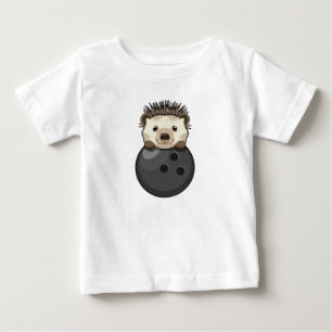 Hedgehog at Bowling with Bowling ball Baby T-Shirt