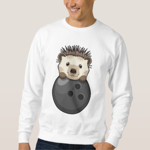 Hedgehog at Bowling with Bowling ball Sweatshirt