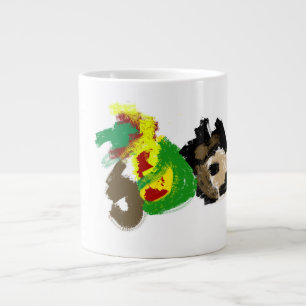 Hedgehog autumn play nice giant coffee mug