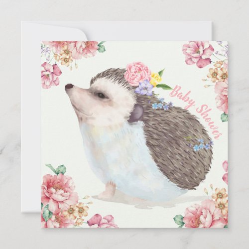 Hedgehog Baby Shower Invitation