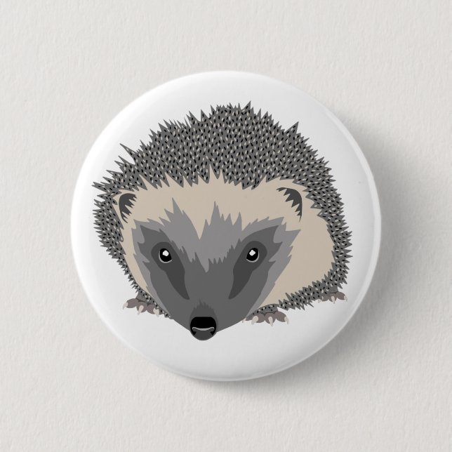 Hedgehog Badge Button (Front)