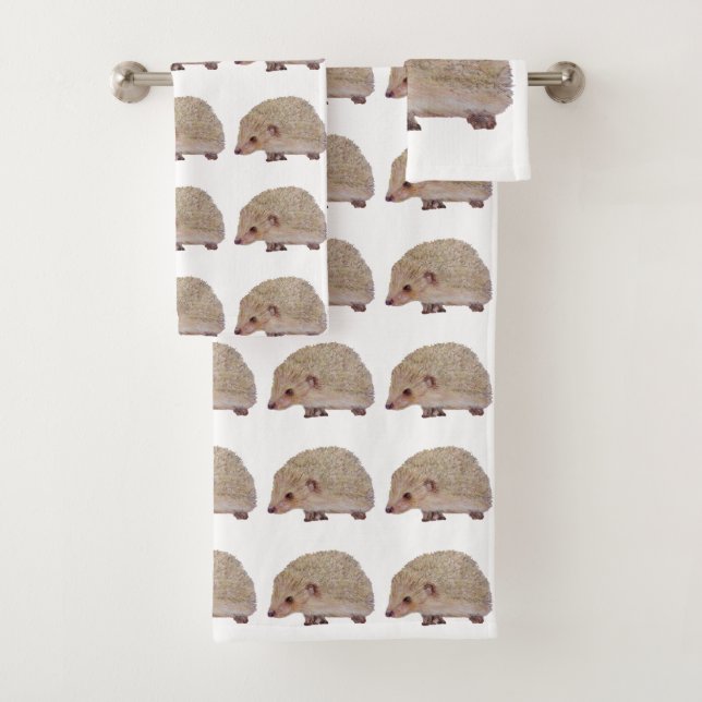 Hedgehog  bath towel set (Insitu)