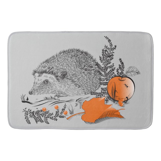Hedgehog Bathroom Mat (Front)