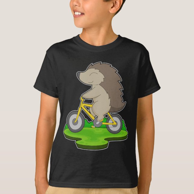Hedgehog Bicycle T-Shirt (Front)