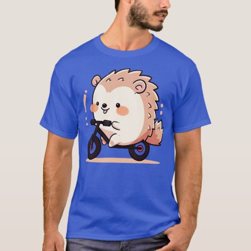 Hedgehog biking T_Shirt