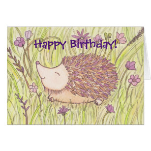 Hedgehog Birthday Cards - Greeting &amp; Photo Cards | Zazzle