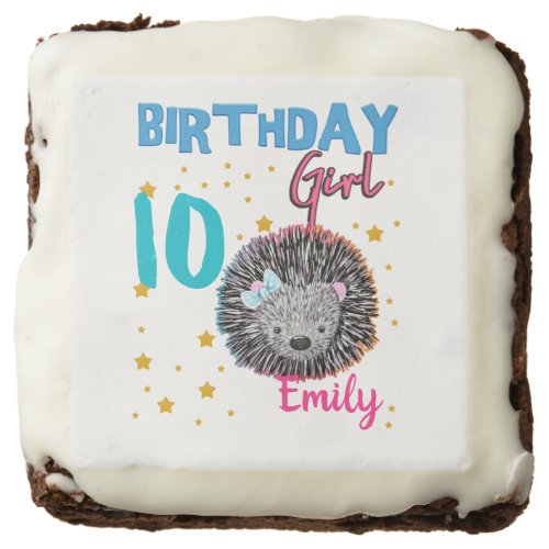 Hedgehog Birthday Girl Custom Party   Brownie