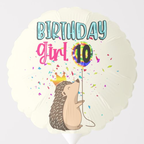 Hedgehog Birthday Girl Party Gifts  Balloon
