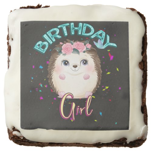 Hedgehog Birthday Girl Party Gifts Brownie