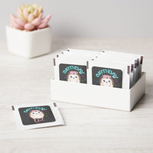 Hedgehog Birthday Girl Party Gifts Hand Sanitizer Packet