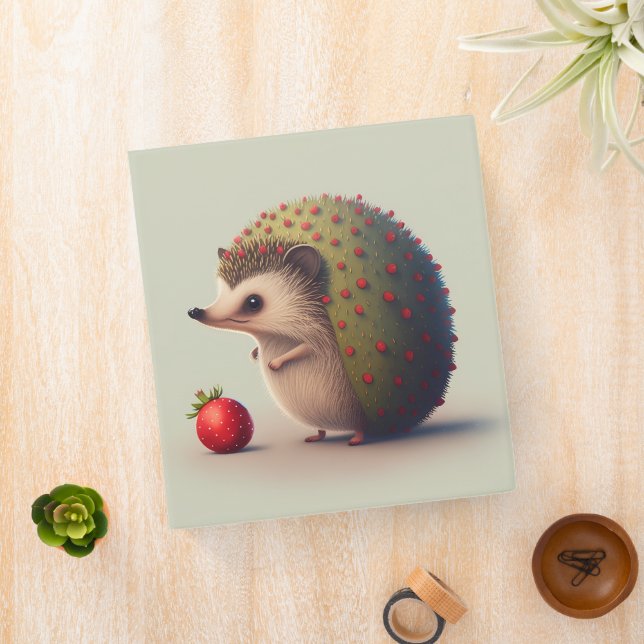 Hedgehog Blinder, Hedgehog Gifts 3 Ring Binder (In Situ)