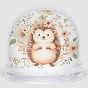 Hedgehog Blooms & Woodland Whispers Snow Globe