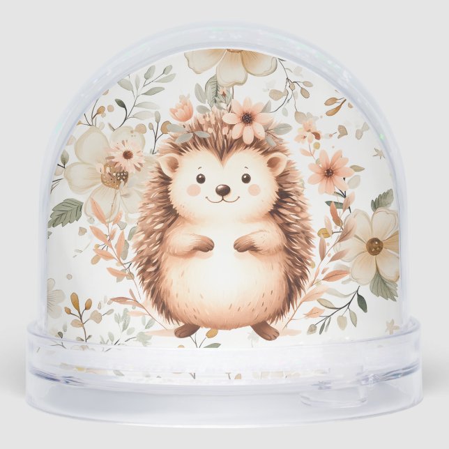 Hedgehog Blooms & Woodland Whispers Snow Globe (Back)