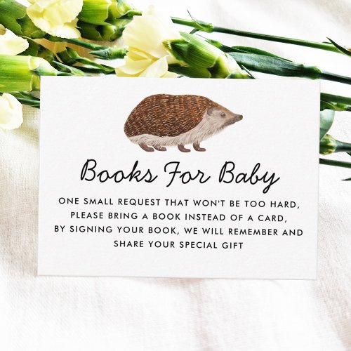 Hedgehog Book Request Enclosure Card