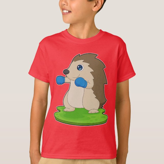 Hedgehog Boxer Boxing gloves Boxing T-Shirt (Front)