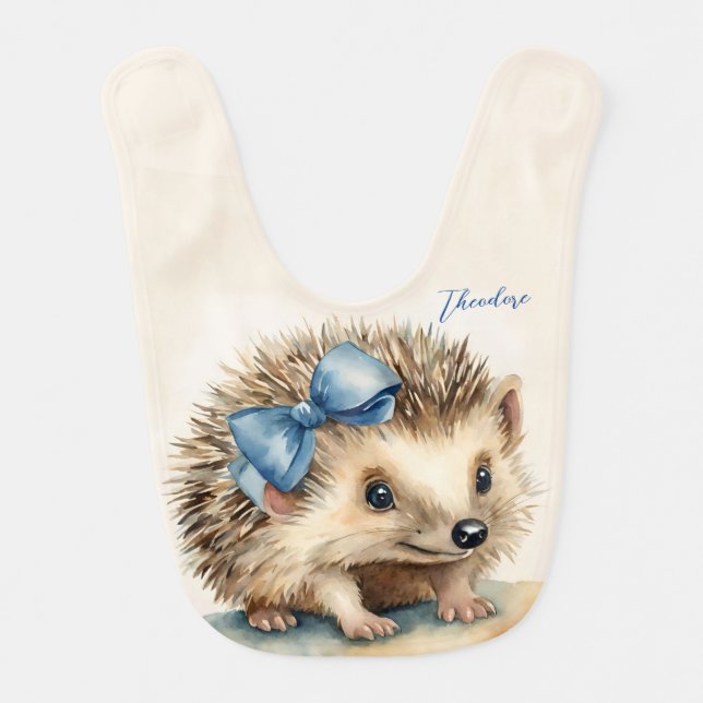Hedgehog Boy  Baby Bib (Front)