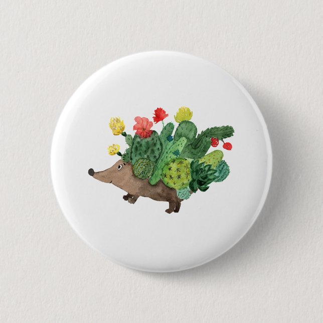 Hedgehog Cactus Flowers 4 CF Button (Front)