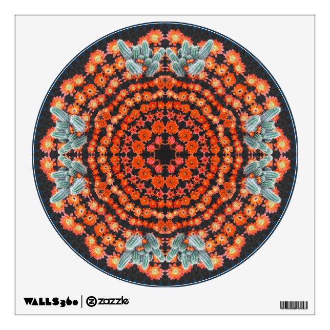 Hedgehog Cactus Mandala 2 Decal (Front)