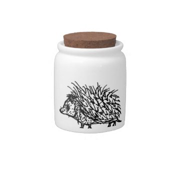 Hedgehog Candy Jar by lildaveycross at Zazzle