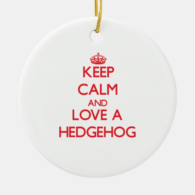 Hedgehog Ceramic Ornament (Front)
