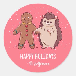 Hedgehog Christmas Animal Snowy Winter Holiday