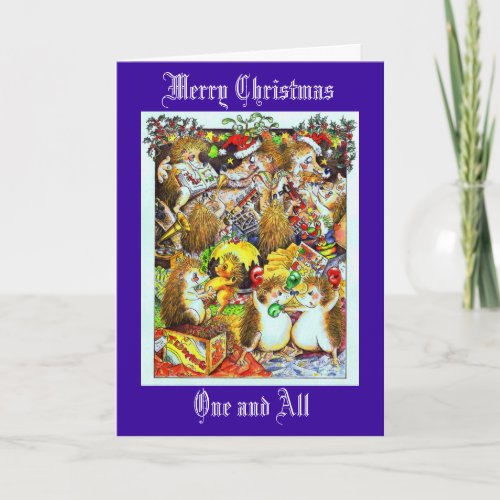 Hedgehog Christmas Holiday Card