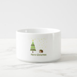 Hedgehog Christmas Scene Bowl