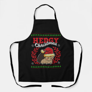 Hedgehog Christmas Ugly Christmas Xmas Gift Apron