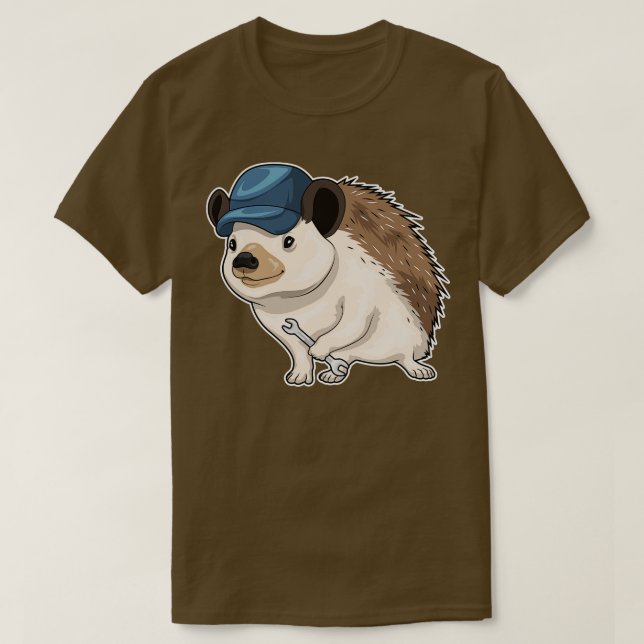 Hedgehog Craftsman Wrench T-Shirt (Design Front)