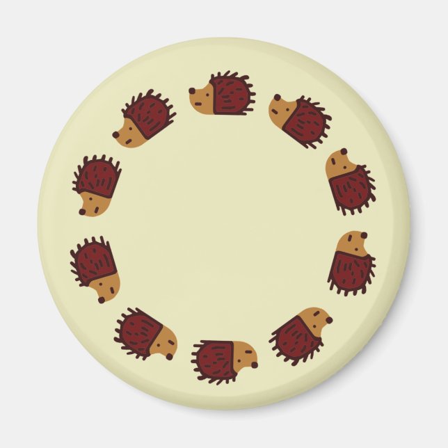 Hedgehog Crossing Magnet (Front)