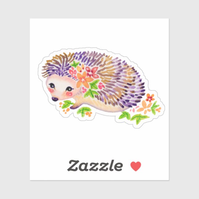 Hedgehog- Custom-Cut Vinyl Sticker (Sheet)