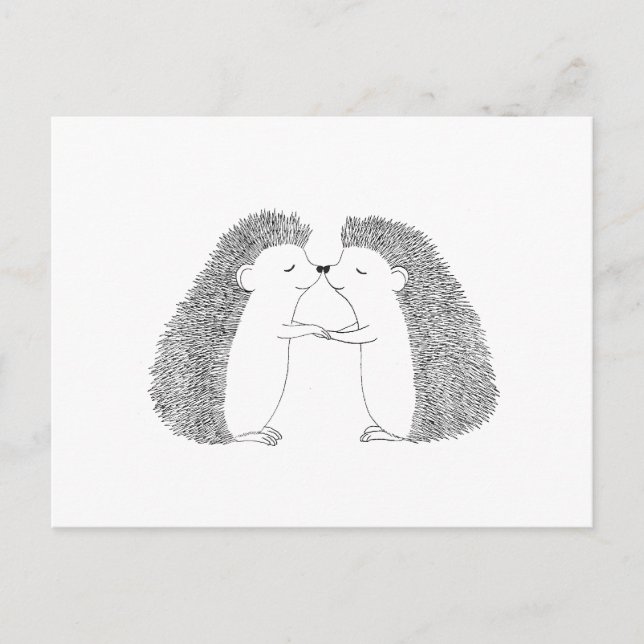 Hedgehog Cute I Love You Post Card (Front)