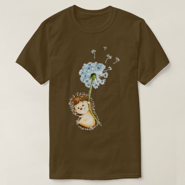Hedgehog dandelion Stickes  T-Shirt (Design Front)